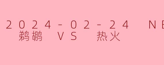 2024年2月24日NBA常规赛鹈鹕对阵热火,最终比分和关键球员表现如何?